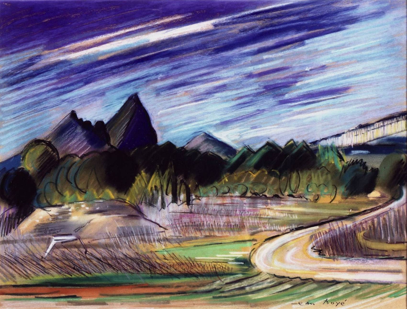 Jean Boyé, artiste peintre et poète sarladais, élève de Julien Saraben, Maurice Albe, Jacques Swobada, ami de François Augiéras, Marcel Loth, Guy Célérier, Paul Placet, a commencé par la mine de plomb, puis la pierre noire, la sanguine, le pastel, l’aquarelle et bien sûr la peinture à l’huile. Mais il est aussi un poète dont la poésie prolonge son regard de peintre. Mêlant lyrisme contenu et observation précise du paysage, elle explore les mêmes thèmes que sa peinture : l’enracinement périgourdin, la beauté fragile des choses, la mélancolie des lieux